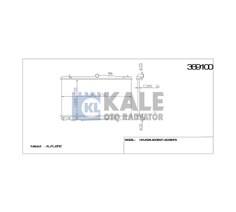 Hyundai Accent Su Radyatörü 2003-2006 Radyatör Su . OEM 25310-25100 Hyundai Accent Su Radyatörü 2003-2006 Radyatör Su . OEM 25310-25100
